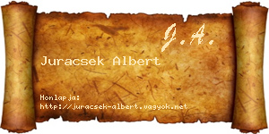 Juracsek Albert névjegykártya