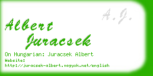 albert juracsek business card